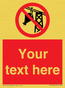 Custom prohibition do not fly kites near overhead electrical power lines